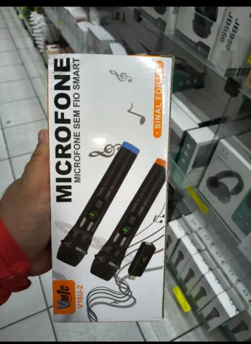 Microfone duplo sem fio