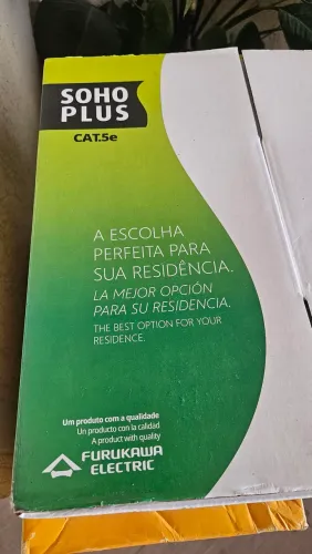 20 metros Cabo de rede cat5e SOHOPLUS Furukawa Azul - Nexo Store