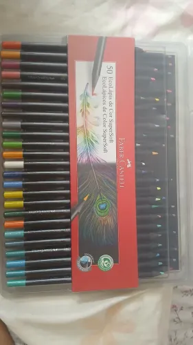 Lápis de cor super soft Faber Castell 50 cores
