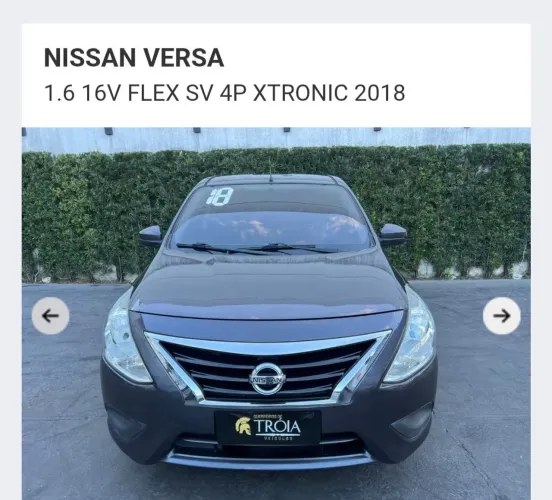 Nissan Versa SV 1.6 16V Flexstart 4P Aut. 2018