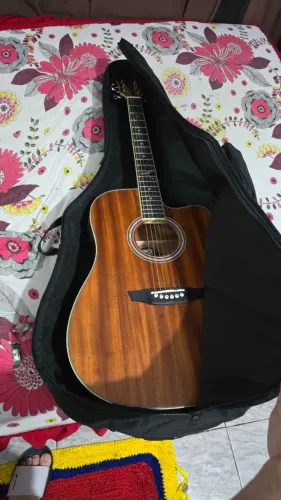 Violão Eletrico Accord AFK-255 Folk Aço Com Afinador Digital e Tripé