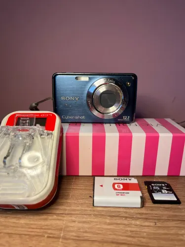 Sony Cyber-shot DSC-W230 Azul Completa Retrô Y2K Bateria e Carregador