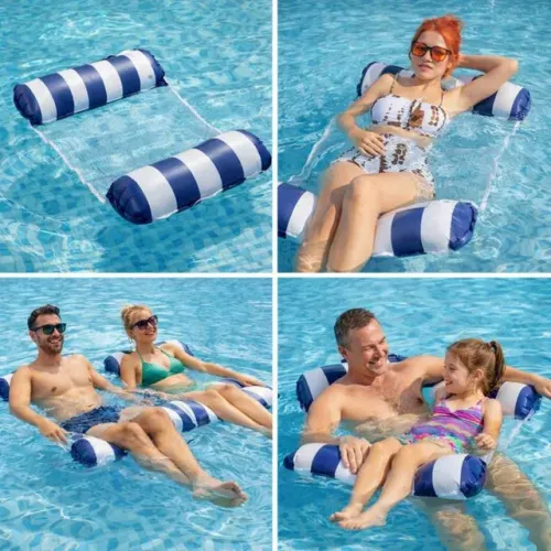 Boia Rede Esteira Inflável Flutuante Piscina Verão aleatória espreguiçadeira de agua