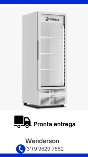 Freezer Vertical Tripla Ação 560L Imbera Porta De Vidro Novo