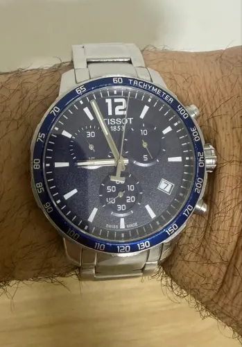 Relógio Tissot Quickster Chronograph T095.417.11.047.00 Original Azul - Excelente Estado