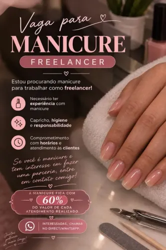Vaga para manicure 60 %