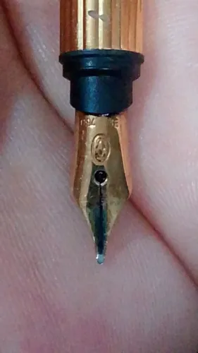 Caneta cathier tinteira em ouro 18k