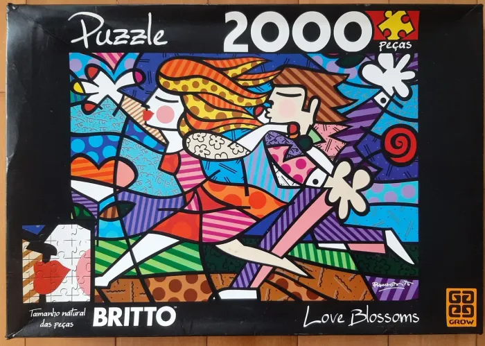 Puzzle Romero Britto Love Blossoms 2000 peças da Grow