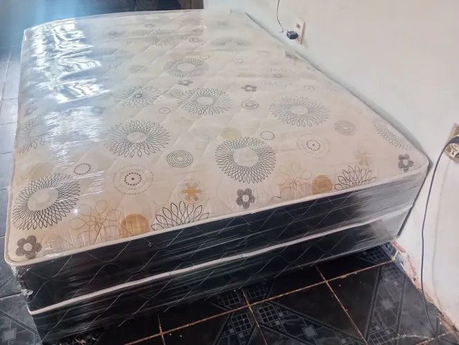 Cama Box Casal De Espuma Higenizada 