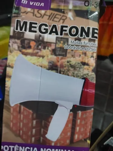 Megafone Portátil Dobrável com Funções - Novo