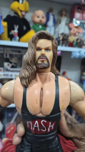 Boneco Kevin Nash WCW Tuff Talking Toy Biz 1999 - 30cm (Funcionando)