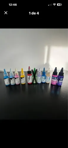 Kit tintas tattoo semi novas Usadas 2 vezes