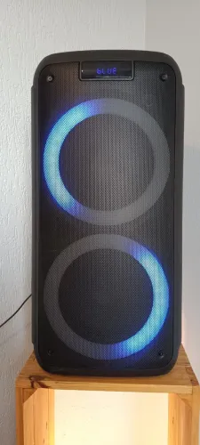 Caixa de Som Pulsebox 8 polegadas 1000w Bt/aux/sd/fm Led Sp359
