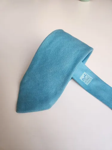 Gravata de seda hermes azul