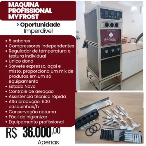 Máquina de sorvete e açaí expresso My Frost profissional 