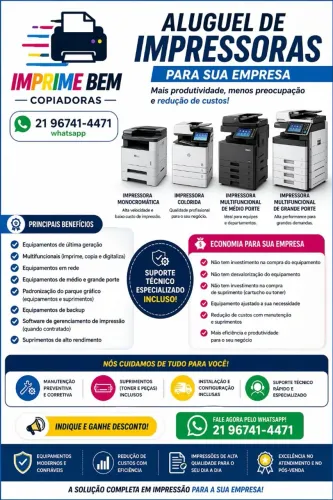 Locação de equipamentos
