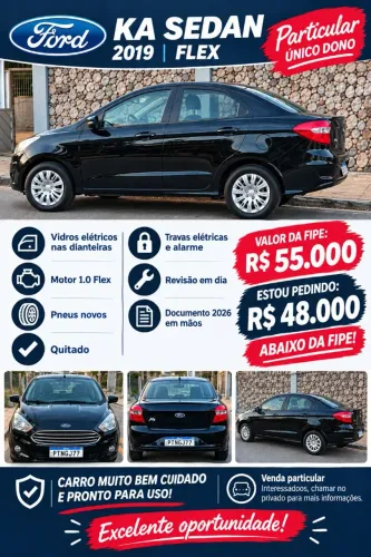 Ford KA+ Sedan 1.0 Tivct Flex 4P 2019