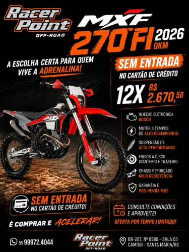Moto Mxf 270 fi 2026 0km Pronta entrega