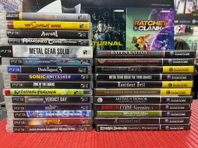 Jogos raridade ps3 e game cube