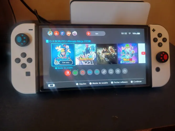 Nintendo switch oled bloqueado, sem jogos, micro sd128gb