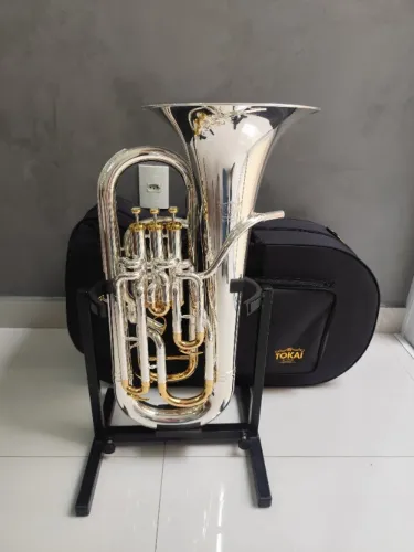 Euphonium Compensado 3+1 Tokai TEP-600PG Sib - Prata c/ Dourado - NOVO ( Mostruario )