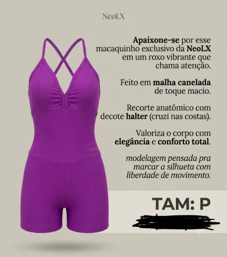 Macaquinho NeoLX Roxo - Fit Comfort Premium