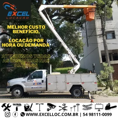 Locação Caminhão com Plataforma Articulada com Cesto Aéreo Isolado 13 M - Com Operador