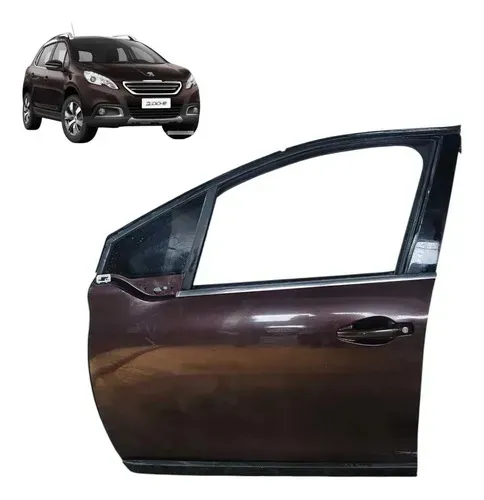 Porta Diant Esquerda Peugeot 2008 Ano 2016 Dianteira Esquerda Marrom-escuro