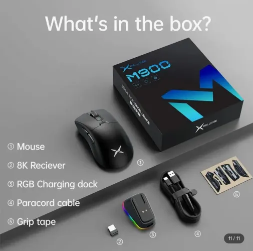 Mouse Gamer Profissional Delux M900 Pro 8K - NOVO LACRADO NA CAIXA