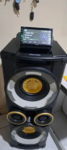 Som montado, caixas phillips e multimidia pioneer 