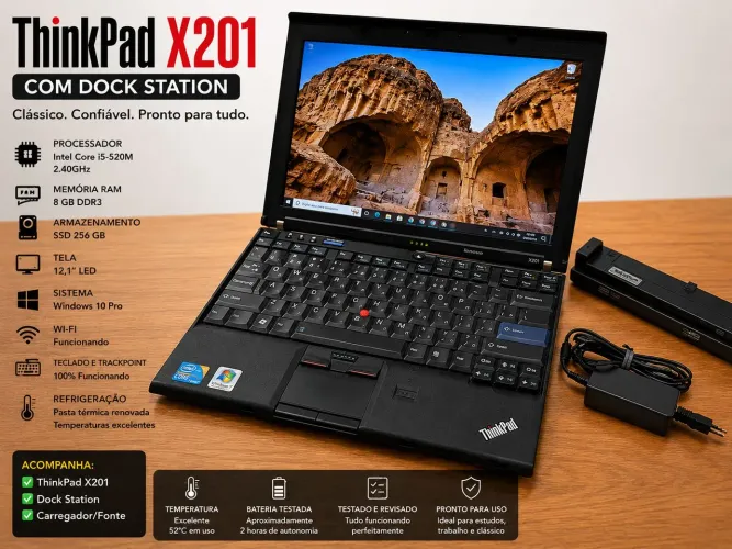 Lenovo ThinkPad X201 + Dock Station | i5 | 8GB | SSD 256GB