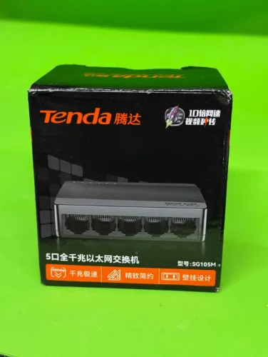 Switch Tenda SG105M Gigabit 5 Portas 10/100/1000 Mbps Bivolt com Adaptador EU