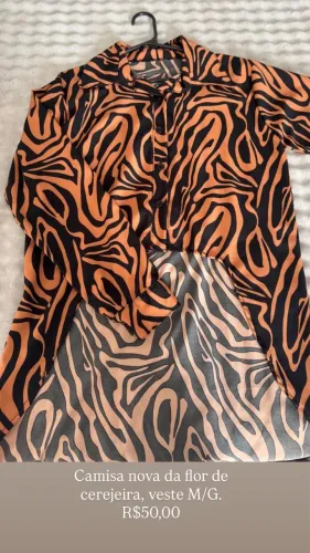 Camisa estilosa de zebra Nova