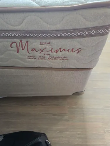Conjunto Cama Box Solteiro + Colchão Probel Máximus Plus PLW Euro Class.