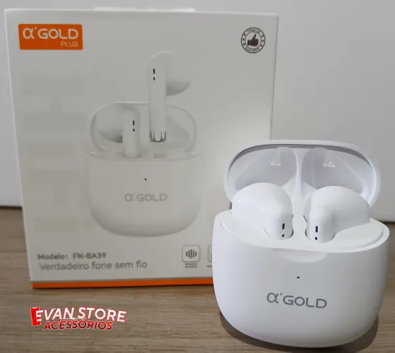 Fone de Ouvido Alfa'Gold branco fn-ba39
