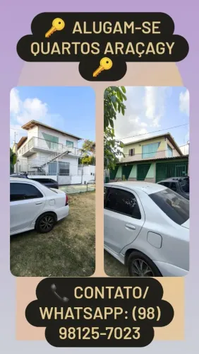 ALUGAM-SE QUARTOS NO ARAÇAGY<br>
