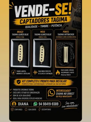 Captadores single coil tagima t805
