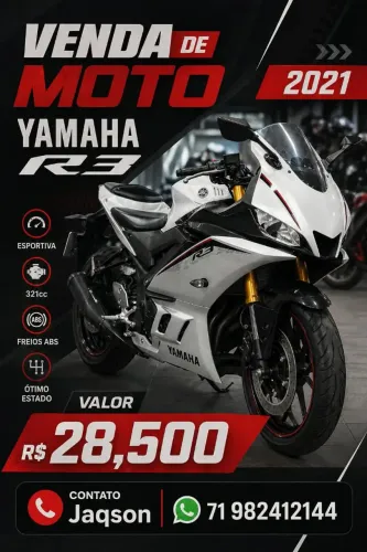 R3 zerada muito esportiva pra quem gosta de pilota moto esportiva zerada sem detalhes a mo