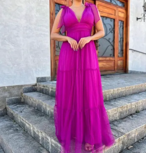 Vestido Festa Fúcsia