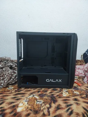 Gabinete galaxy nebulosa com 5 fans argb vermelho