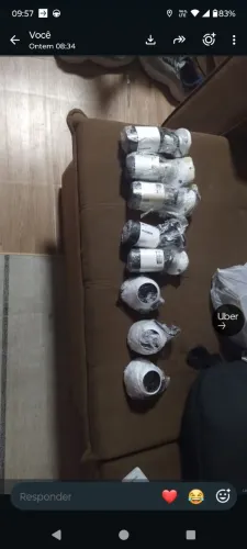 Vendo kit com 8 câmeras com gravador com HD de 500 gigas