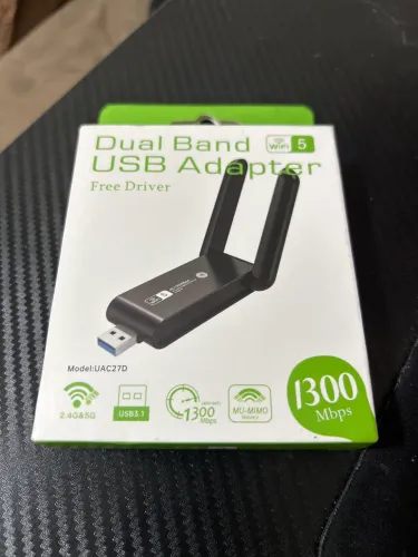 Adaptador USB Wi-Fi AC1300 novo