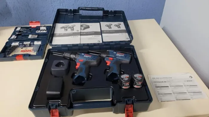 Bosch Kit Parafusadeira Furadeira GSB 120-LI e Chave de Impacto GDR 120-LI 12V Novo Lacrad