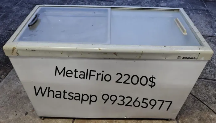 Freezer horizontal tampa de vidro metalfrio