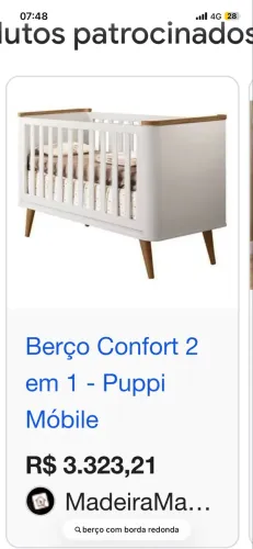 BERÇO MADEIRAMADEIRA 2 em 1