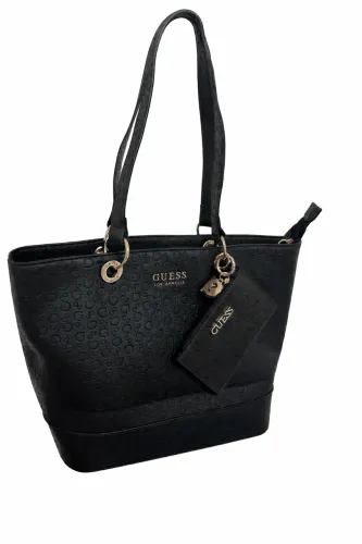 Bolsa GUESS Executive Preta com Carteira - Design Elegante e Acabamento Premium