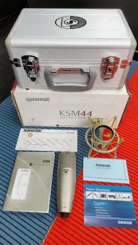 MICROFONE SHURE KSM44 - MADE IN USA | COMPLETO | EXCELENTE ESTADO