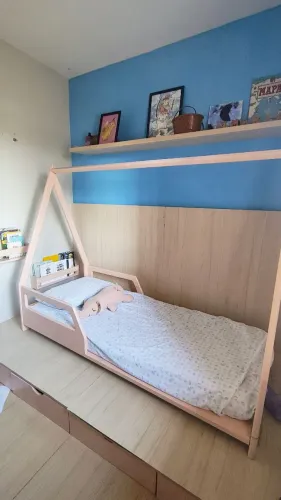 Cama infantil estilo cabana