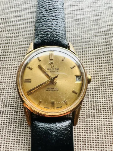 RELÓGIO VINTAGE TRESSA AUTOMATIC- 25 JEWELS- PLAQUE DOR