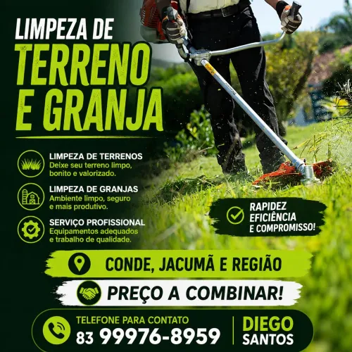 Limpeza de terrenos e granjas 